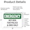 Signmission Key Box For Police And EMS Only!, 5 in W x Rectangle, Vinyl Decal OS-2PACK-EM-D-35-L-10341 - alternate 3